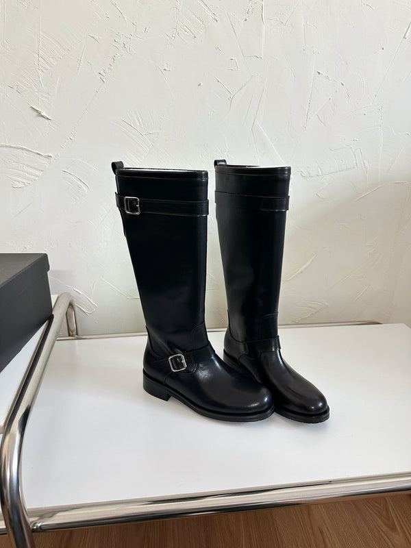 RIVER BOOTS IN BLACK SMOOTH CALFSKIN