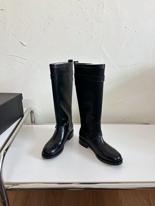 RIVER BOOTS IN BLACK SMOOTH CALFSKIN