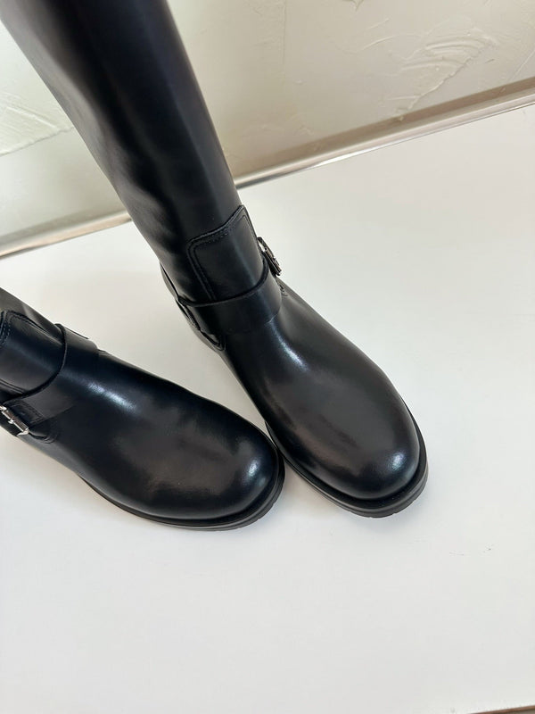 RIVER BOOTS IN BLACK SMOOTH CALFSKIN