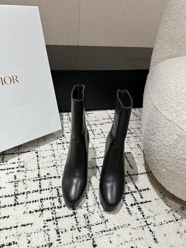 CD Ankle Boots 100mm Black Lambskin