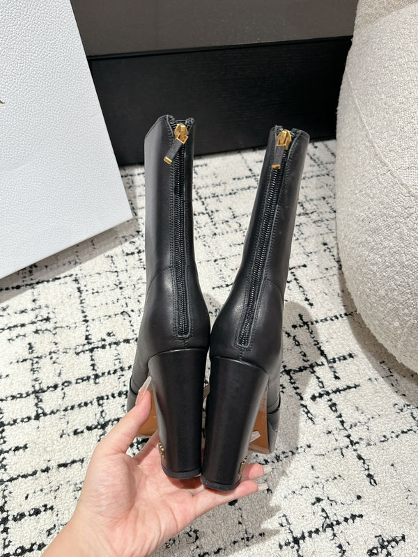 CD Ankle Boots 100mm Black Lambskin