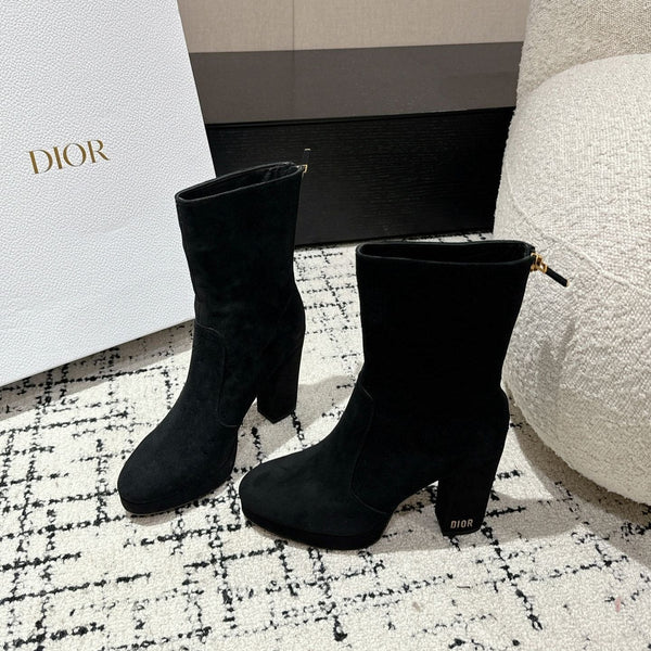 CD Ankle Boots 100mm Black Suede