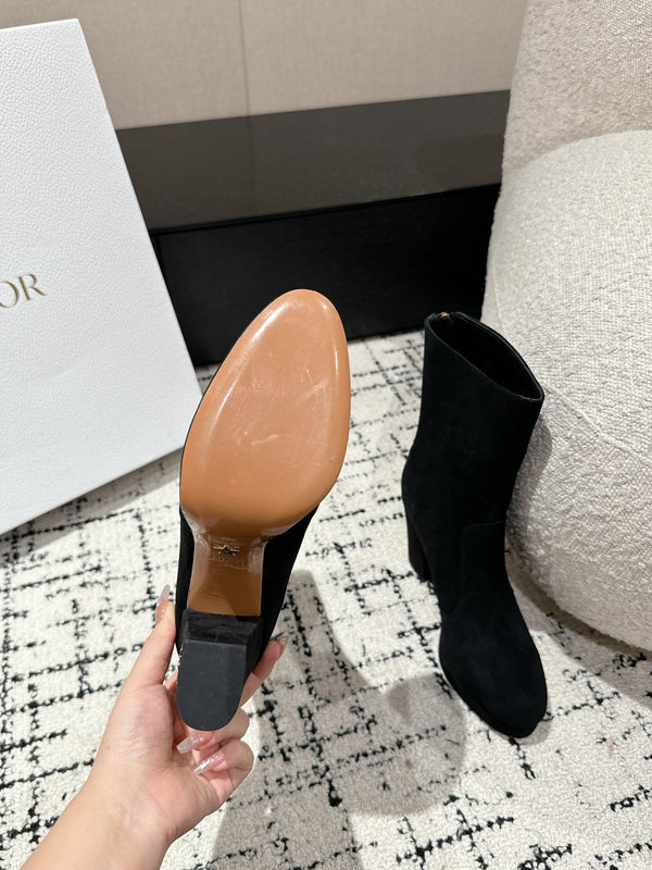 CD Ankle Boots 100mm Black Suede