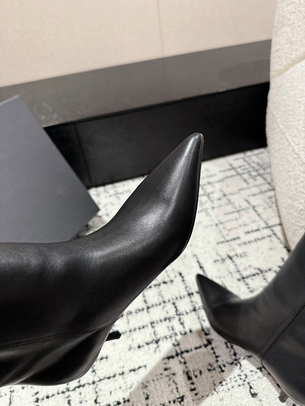 Alaila High Boots 60mm In Black Calfskin 916745