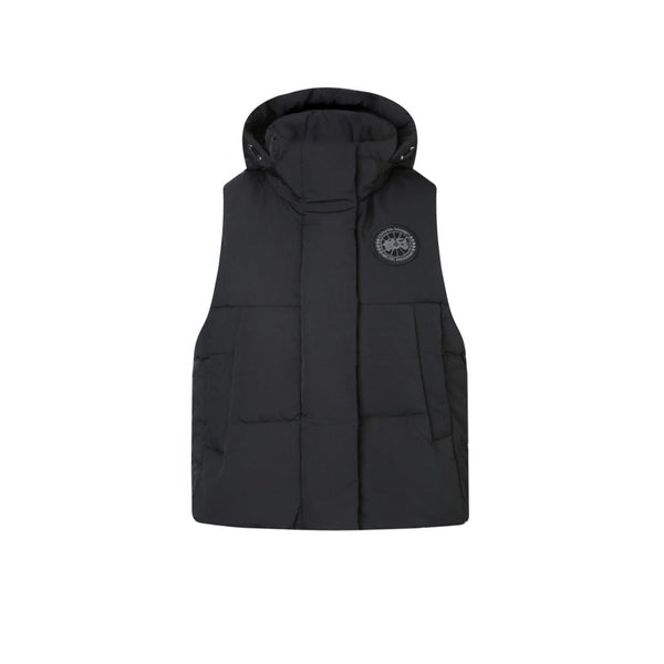 C. Goose Hooded Down Vest Black Polyester 0002