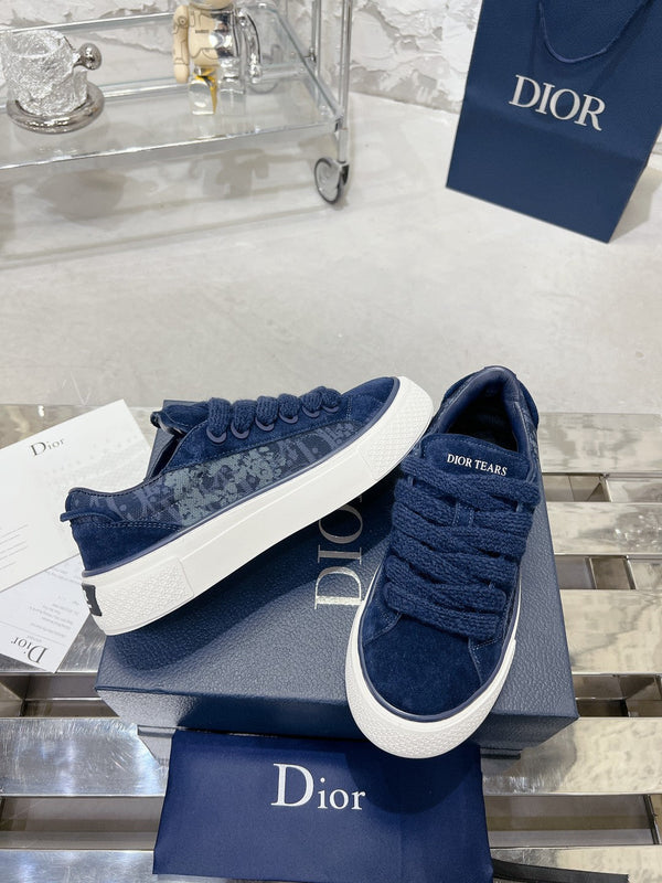 CD B33 Sneaker 30mm In Navy Blue Suede 100660