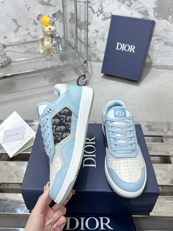 CD B27 Low-Top Sneaker 30mm In Could Blue Monogram Calfskin 100797