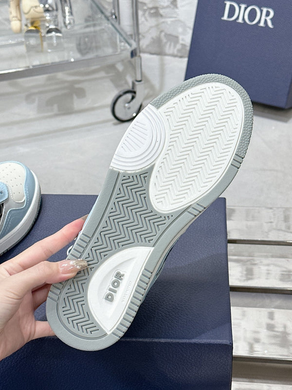 CD B27 Low-Top Sneaker 30mm In Could Blue Monogram Calfskin 100797