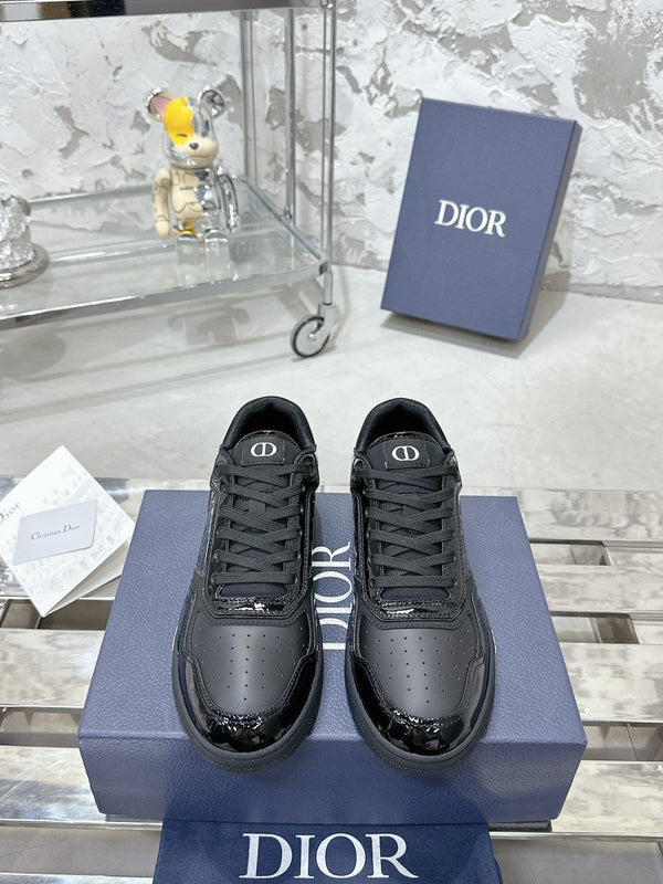 CD B27 Low-Top Sneaker 30mm In Black Monogram Calfskin 100803