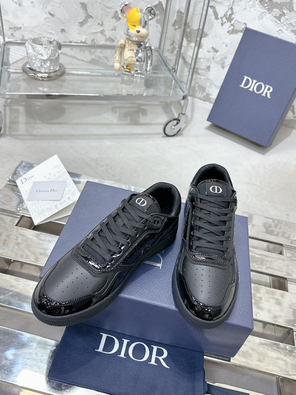 CD B27 Low-Top Sneaker 30mm In Black Monogram Calfskin 100803