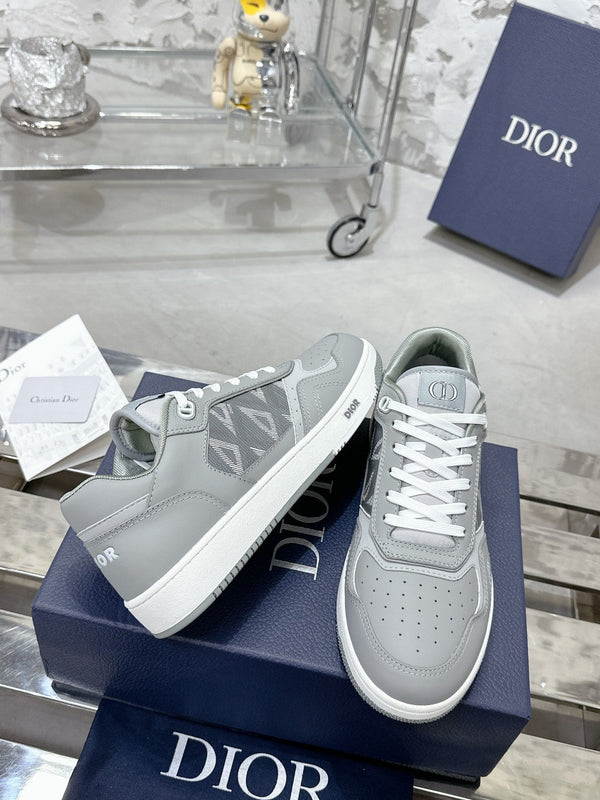 CD B27 Low-Top Sneaker 30mm In Grey Calfskin 100819