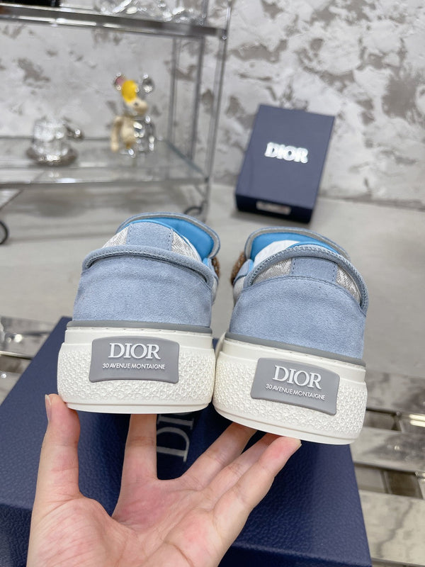 CD B33 Sneaker 30mm In Light Blue Mix Brown Suede 100677