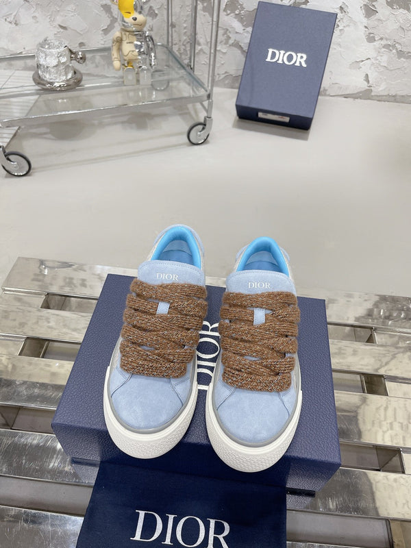 CD B33 Sneaker 30mm In Light Blue Mix Brown Suede 100677