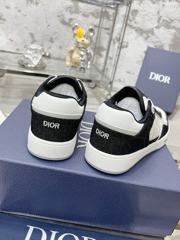 CD B27 Sneaker 30mm In Black Mix White Denim Fabric 100627