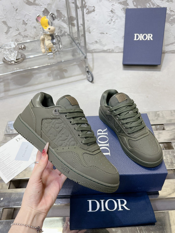 CD B27 Sneaker 30mm In Grey Green Calfskin 100633