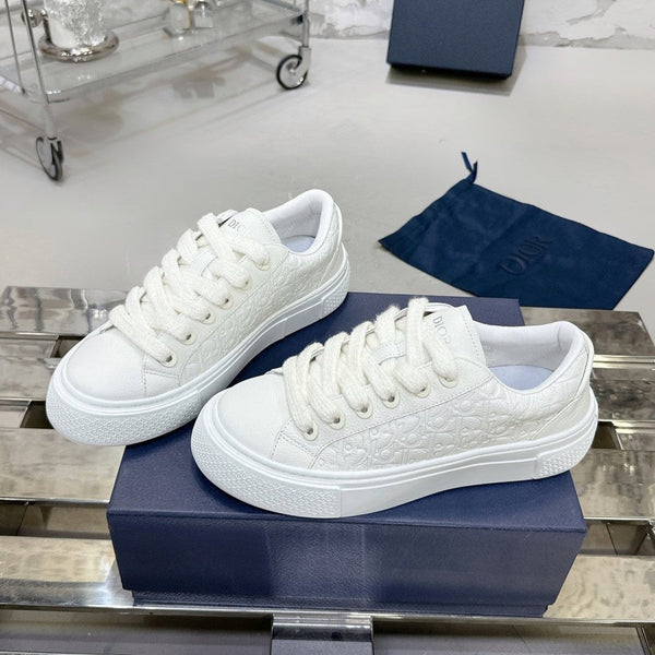 CD B33 Sneaker 30mm In White Monogram Calfskin 100554