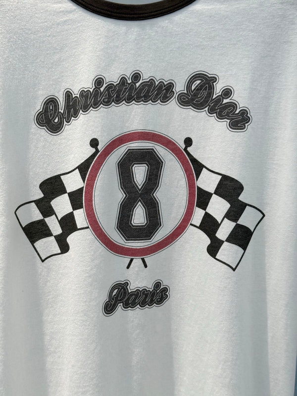 CD 25 Stampa 8 T-shirt Bianco misto cotone nero