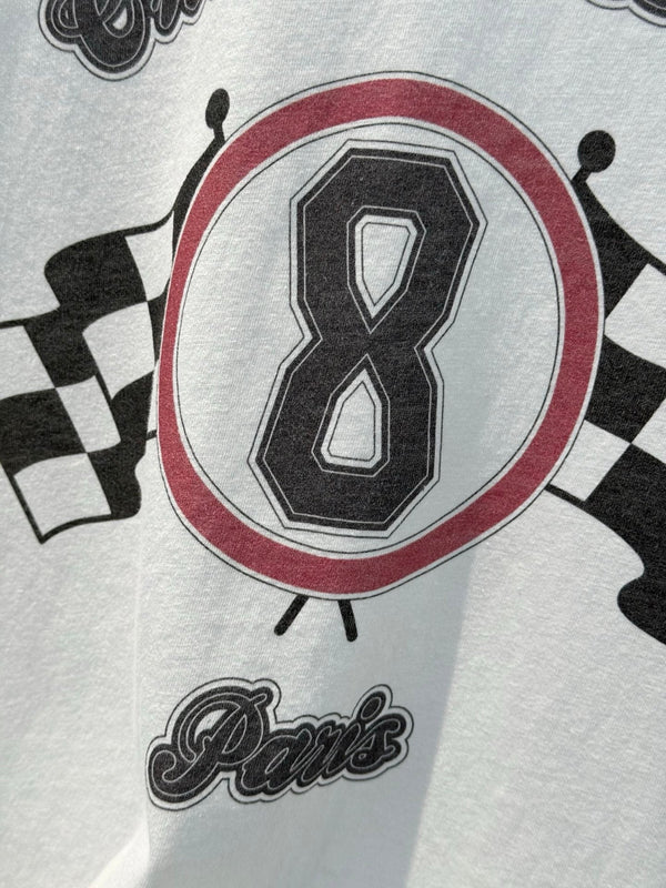 CD 25 Stampa 8 T-shirt Bianco misto cotone nero