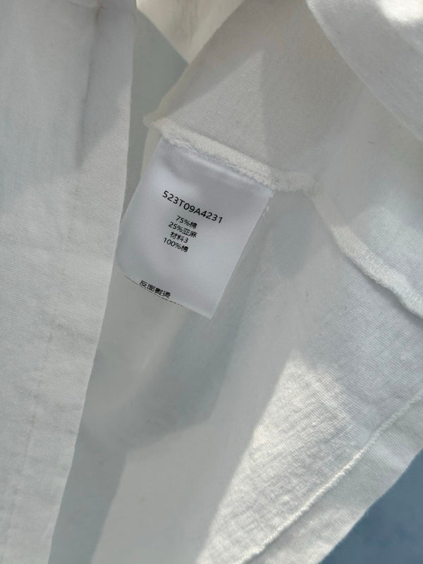 CD 25 Stampa 8 T-shirt Bianco misto cotone nero