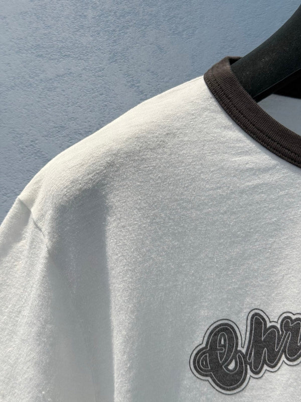 CD 25 Stampa 8 T-shirt Bianco misto cotone nero