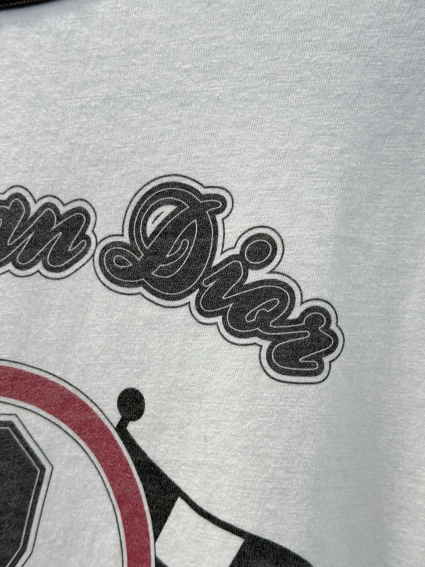 CD 25 Stampa 8 T-shirt Bianco misto cotone nero