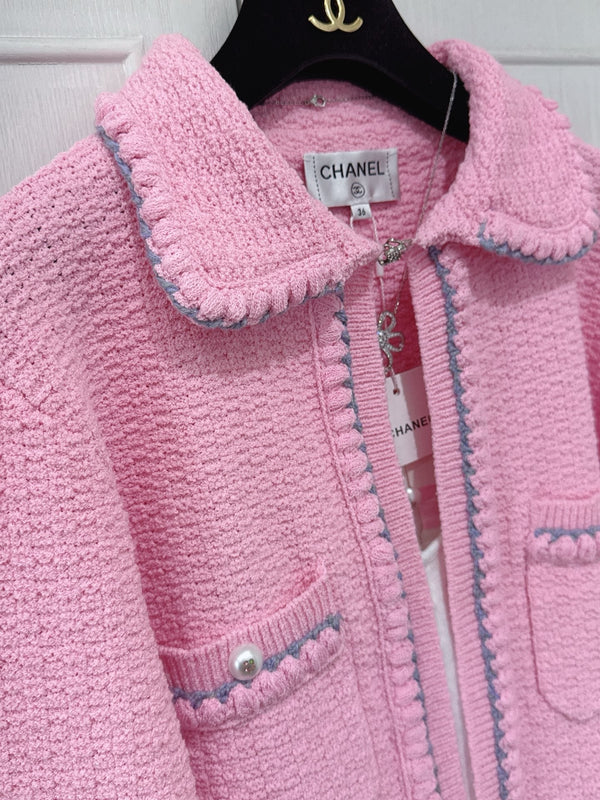 CC 25 Pink Cardigan Jacket Cotton Silk 226820