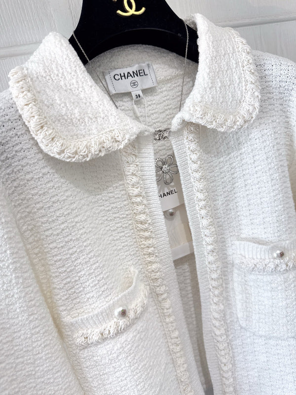 CC 25P Cardigan White Tweed 226821