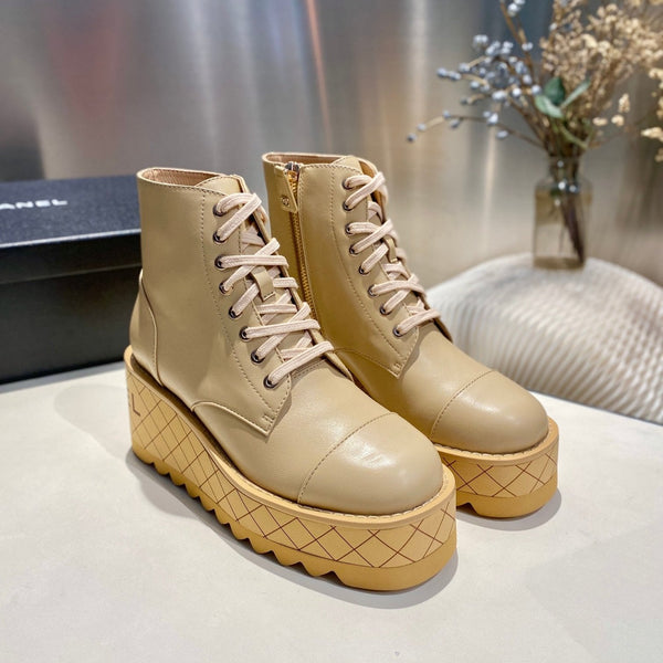 CC Ankle Boots 100m Beige Lambskin