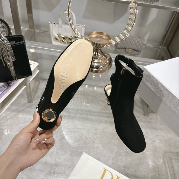 D-Idole Heeled Ankle Boot In Black Suede 996438