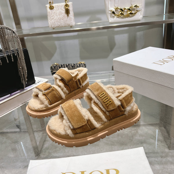 CD Dioract Sandal 40mm In Caramel Suede 996363