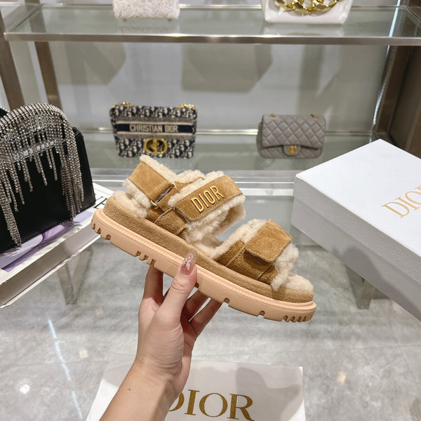 CD Dioract Sandal 40mm In Caramel Suede 996363