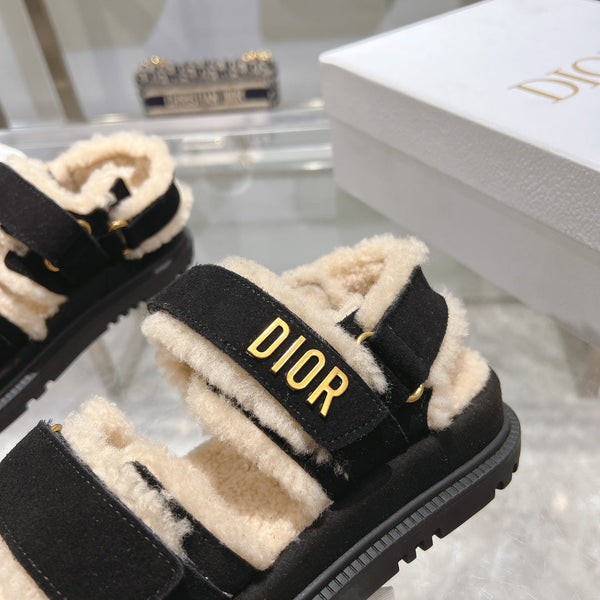 CD Dioract Sandal 40mm In Black Suede 996365