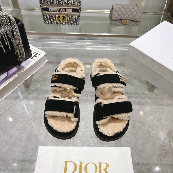 CD Dioract Sandal 40mm In Black Suede 996365