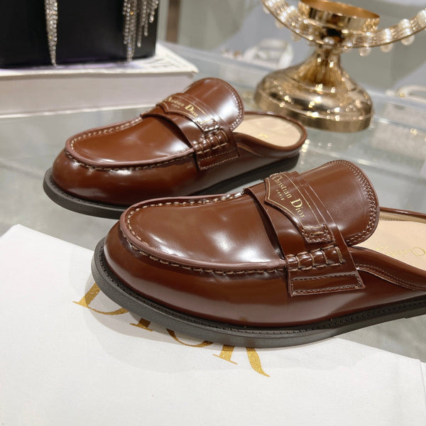 CD Boy Mule In Brown Red Glossy Calfskin 996451