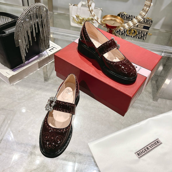 Viv 25 Mary Jane Brown Calf Patent Leather 235398