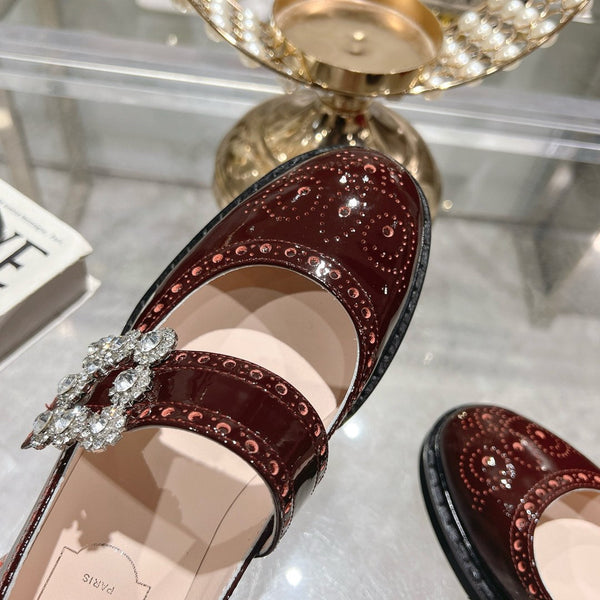 Viv 25 Mary Jane Brown Calf Patent Leather 235398