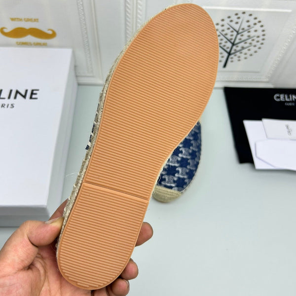 NEW FLAT FISHERMAN SANDALS NAVY BLUE COTTON CANVAS