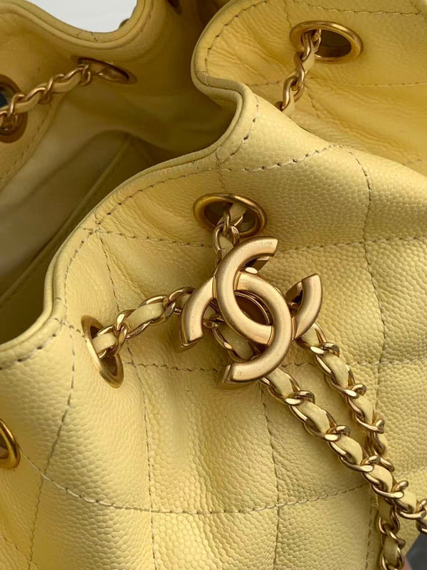 Chanel 25 Hobo Bag 22cm Light Yellow Calfskin 286180