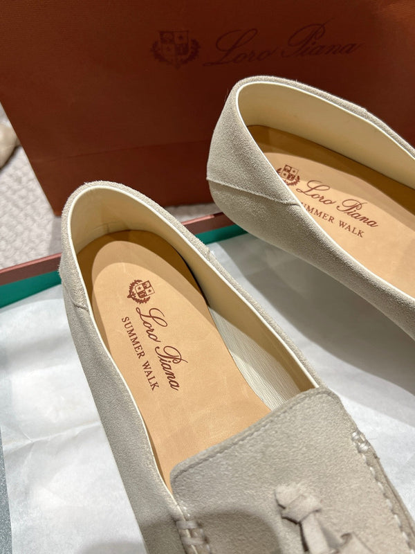 LP Dot sole walk mocassinown Abalone Grey Suede 215004