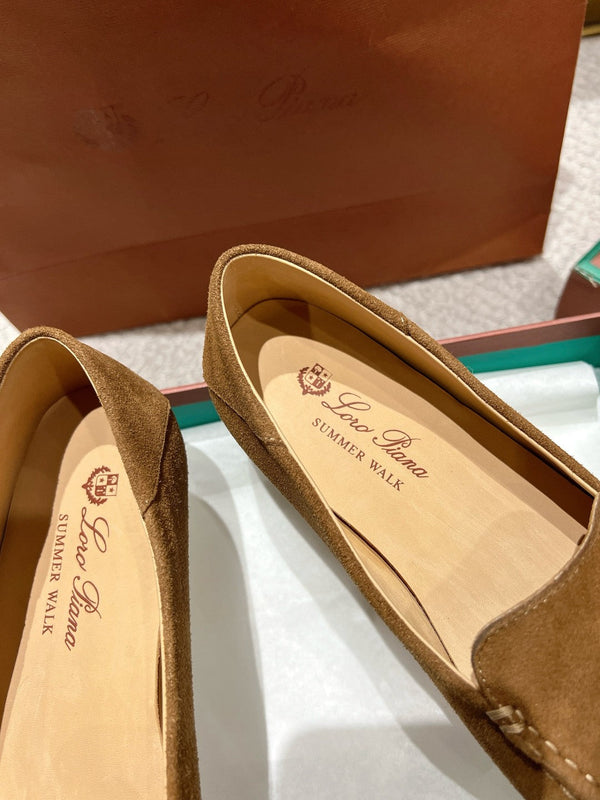 LP Dot sole walk mocassin Copper Brown Suede 215001