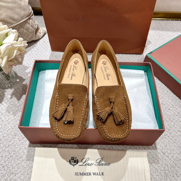 LP Dot sole walk mocassin Copper Brown Suede 215001