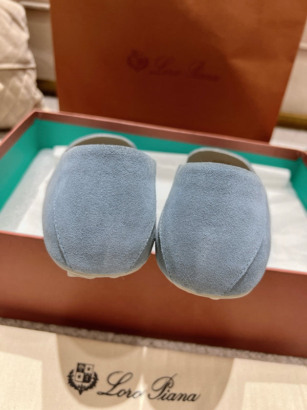 LP Dot sole walk mocassin Demin Blue Suede 214998