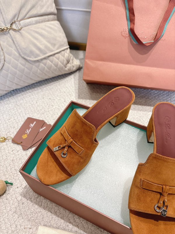 LP 25C Summer Charms Mules 55MM Kyoto Orange Suede 215032