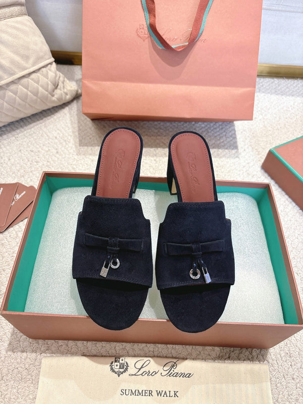 LP 25C Summer Charms Mules 55MM Navy Blue Suede 215031