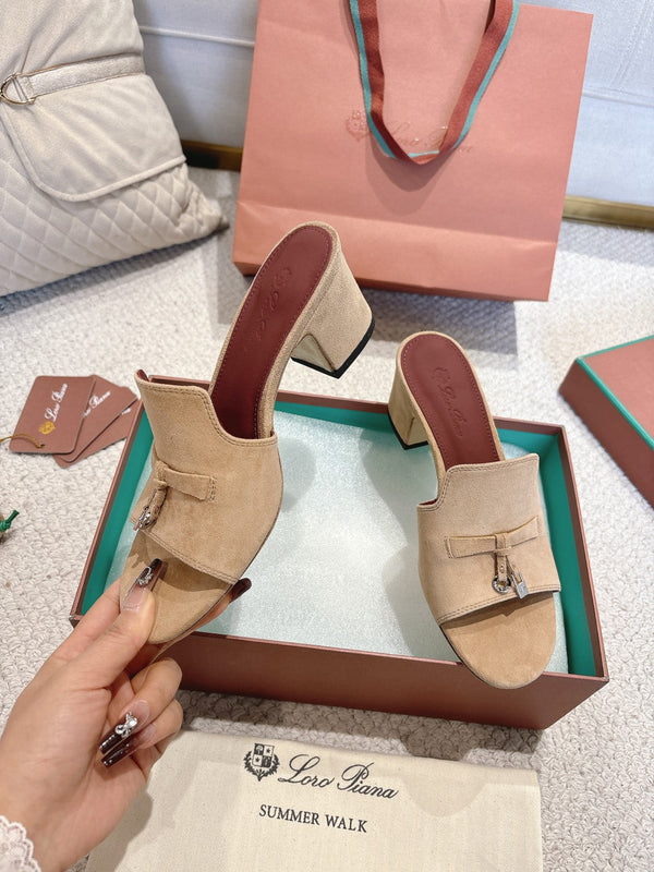 LP 25C Summer Charms Mules 55MM Mocha Suede 215030