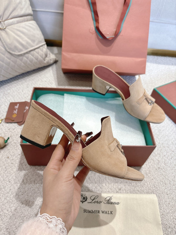 LP 25C Summer Charms Mules 55MM Mocha Suede 215030