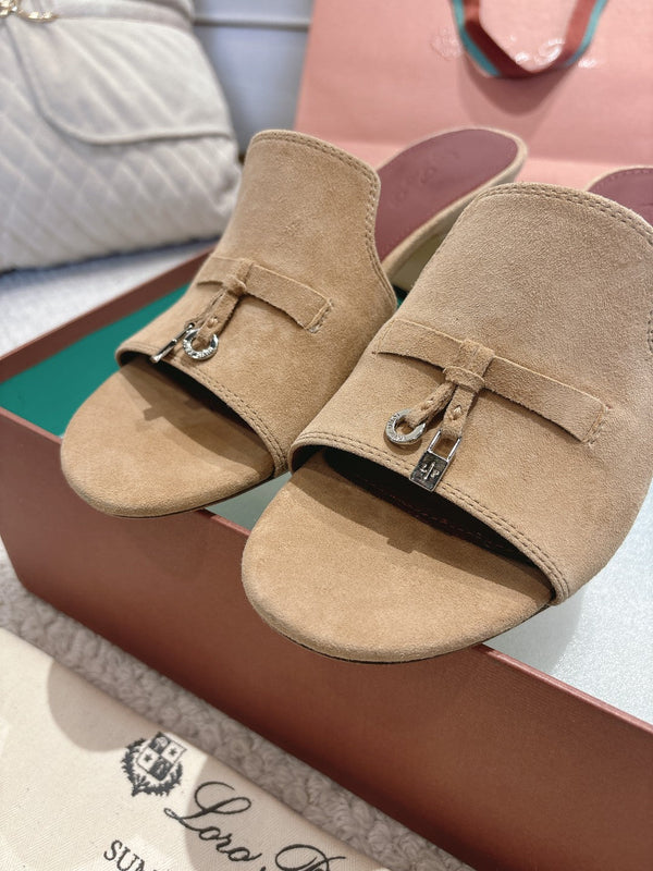 LP 25C Summer Charms Mules 55MM Mocha Suede 215030