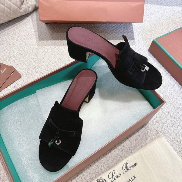 LP 25C Summer Charms Mules 55MM Black Suede 215027