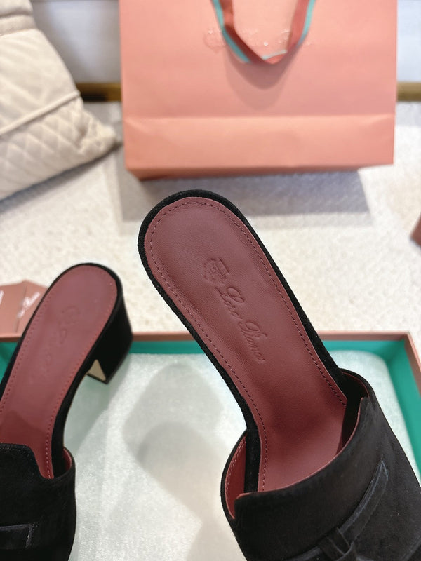 LP 25C Summer Charms Mules 55MM Black Suede 215027