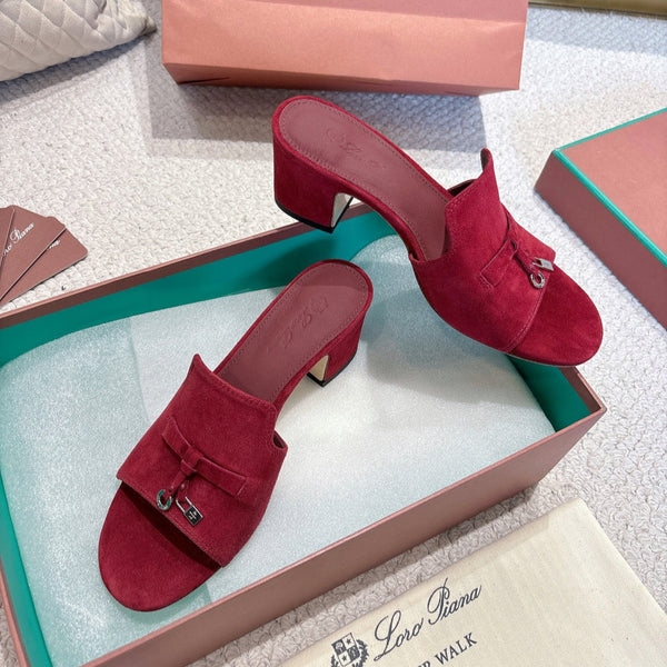 LP 25C Summer Charms Mules 55MM Merlot Pink Suede 215024